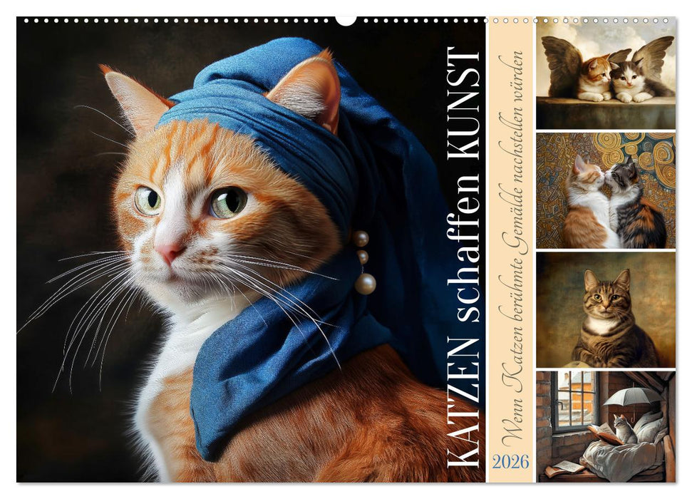 Katzen schaffen Kunst (CALVENDO Wandkalender 2026)