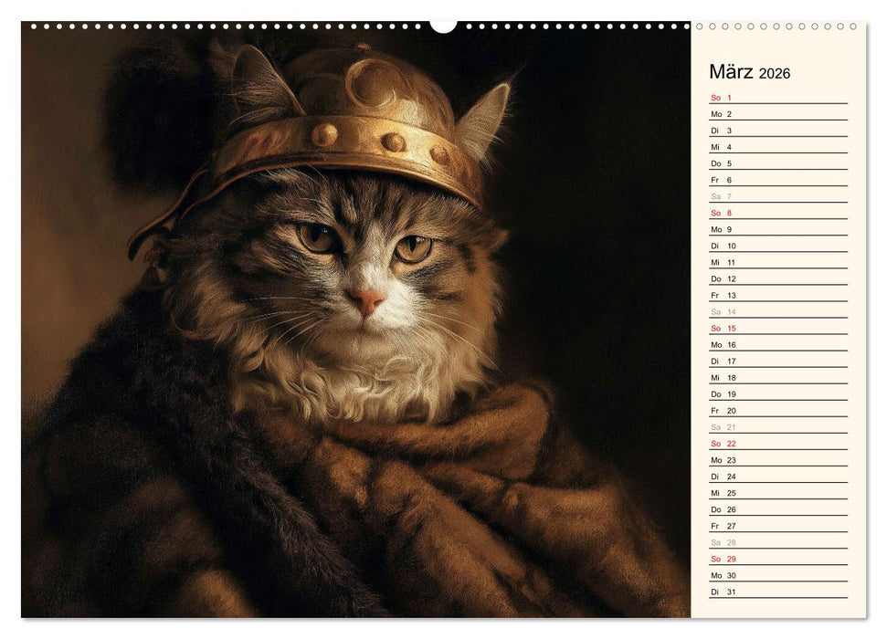 Katzen schaffen Kunst (CALVENDO Wandkalender 2026)