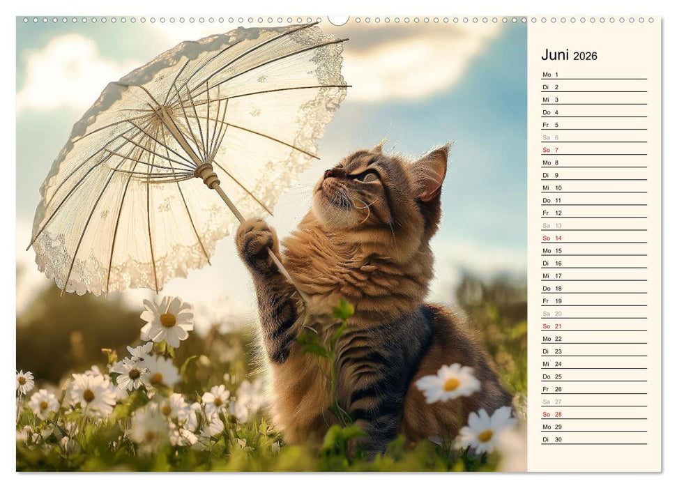 Katzen schaffen Kunst (CALVENDO Wandkalender 2026)