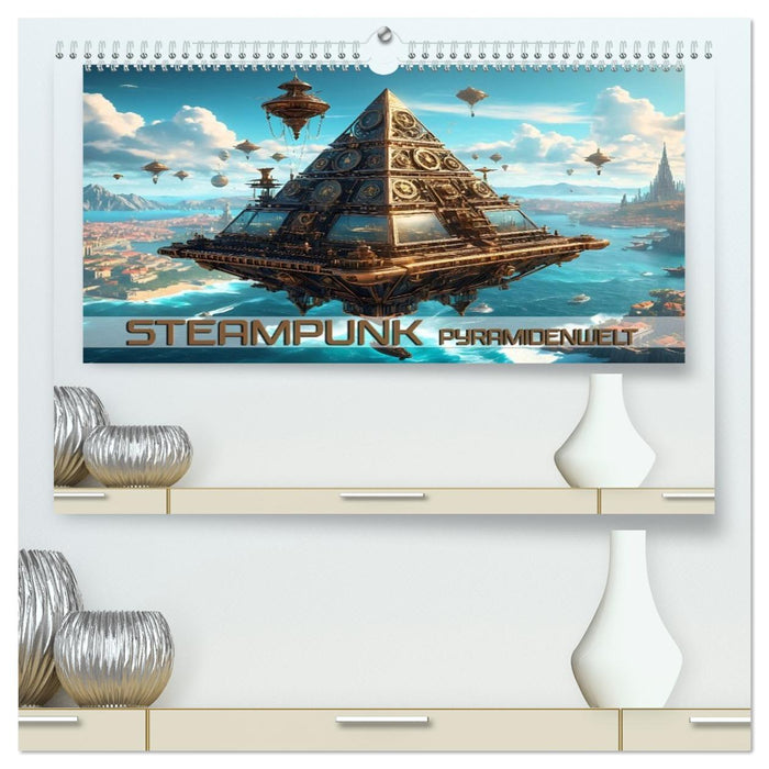 Steampunk Pyramidenwelt (CALVENDO Premium Wandkalender 2026)