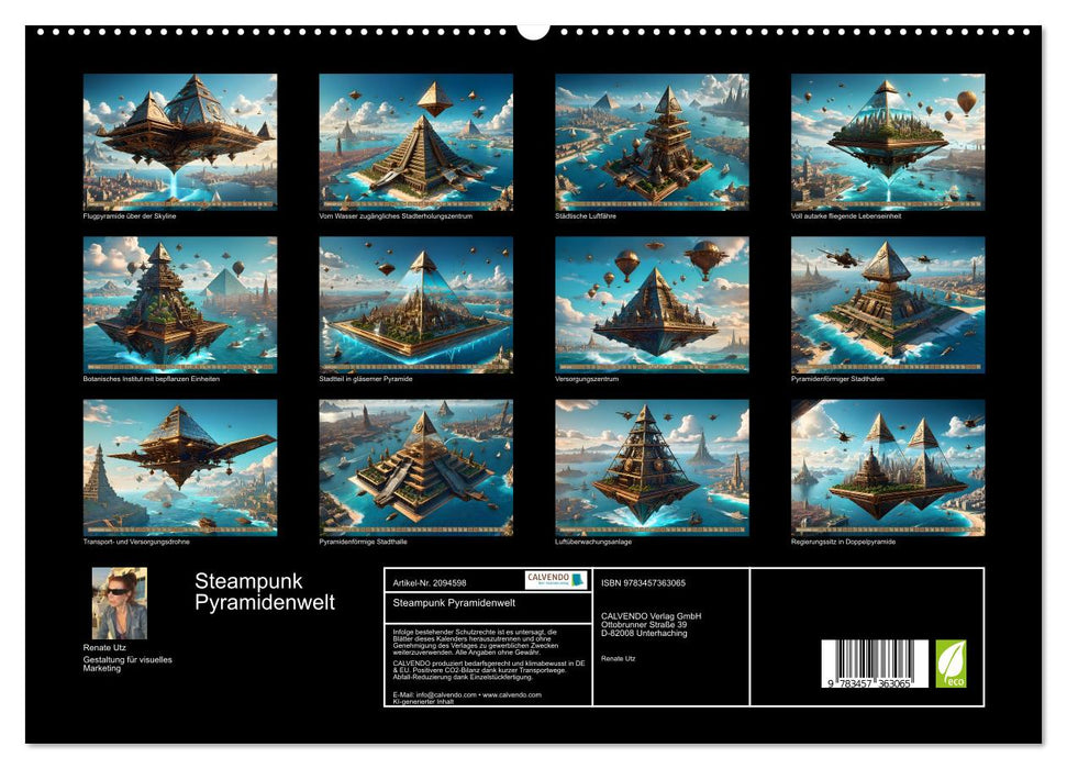Steampunk Pyramidenwelt (CALVENDO Premium Wandkalender 2026)