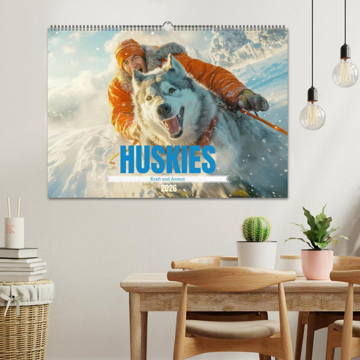 Huskies - Kraft und Anmut (CALVENDO Wandkalender 2026)