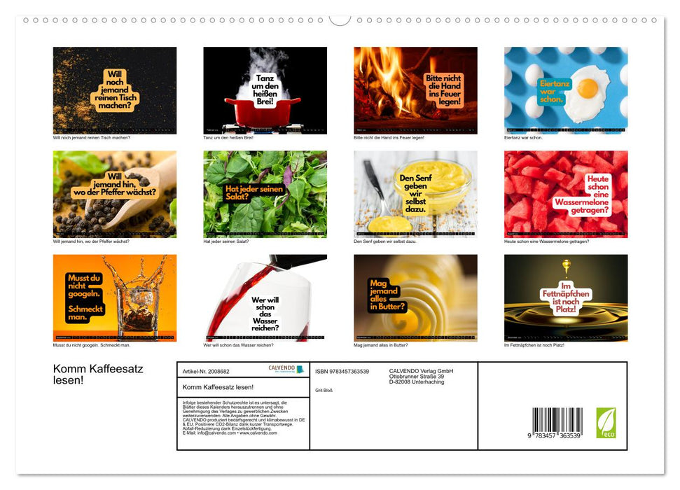 Komm Kaffeesatz lesen! (CALVENDO Premium Wandkalender 2026)