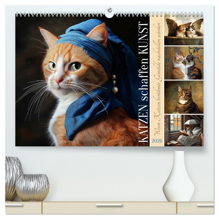 Katzen schaffen Kunst (CALVENDO Premium Wandkalender 2026)