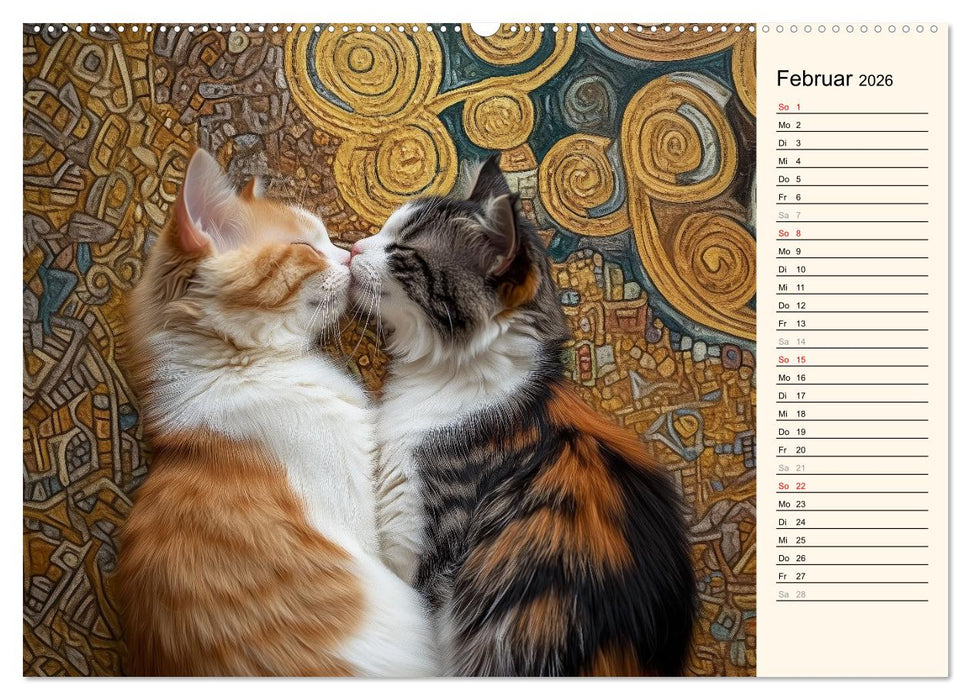 Katzen schaffen Kunst (CALVENDO Premium Wandkalender 2026)