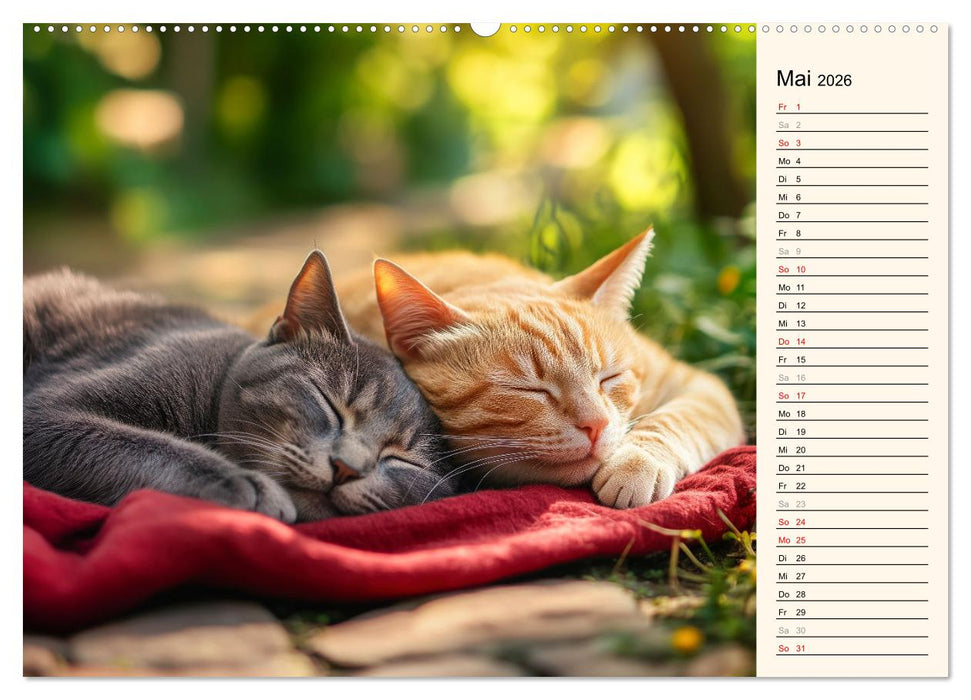 Katzen schaffen Kunst (CALVENDO Premium Wandkalender 2026)