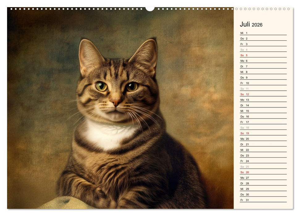 Katzen schaffen Kunst (CALVENDO Premium Wandkalender 2026)
