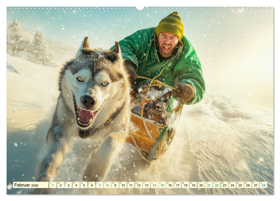 Huskies - Kraft und Anmut (CALVENDO Premium Wandkalender 2026)