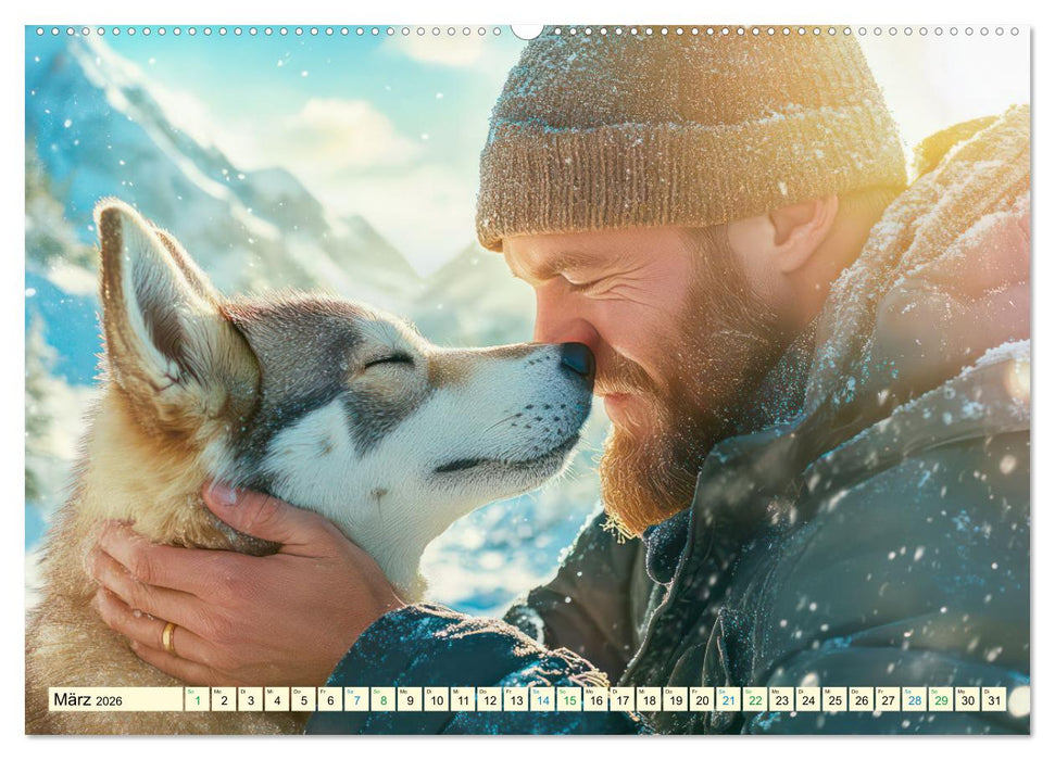 Huskies - Kraft und Anmut (CALVENDO Premium Wandkalender 2026)