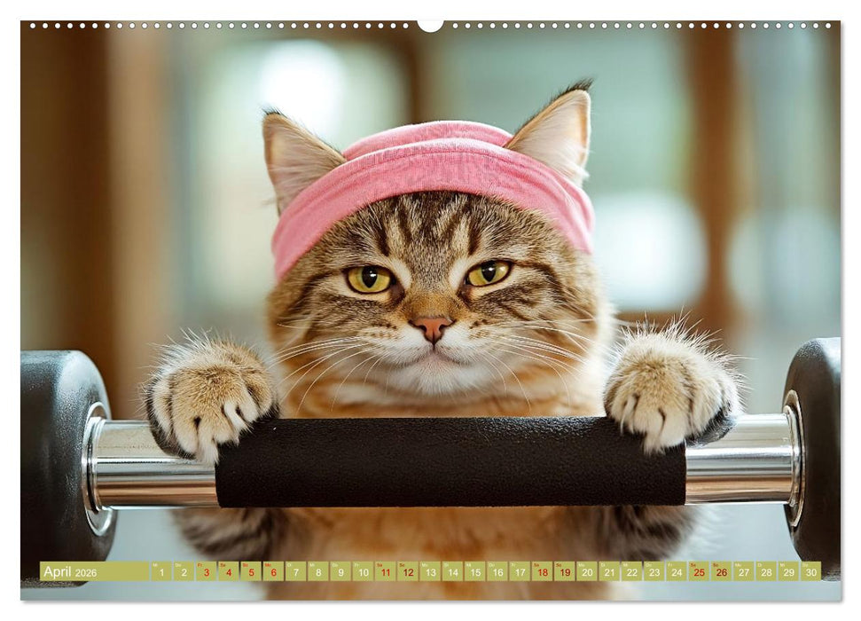 Lustige Sportarten für Katzen (CALVENDO Wandkalender 2026)