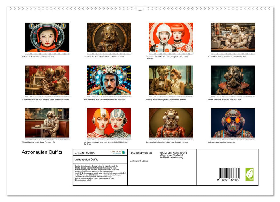 Astronauten Outfits (CALVENDO Premium Wandkalender 2026)