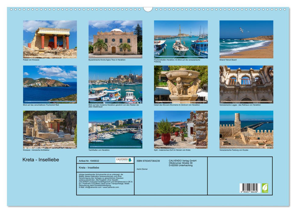 Kreta - Inselliebe (CALVENDO Wandkalender 2026)