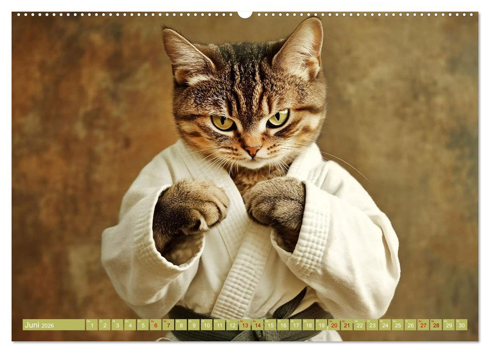Lustige Sportarten für Katzen (CALVENDO Premium Wandkalender 2026)