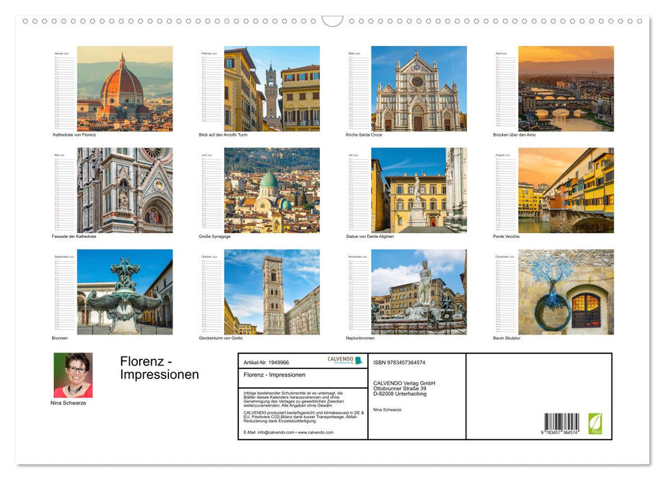 Florenz - Impressionen (CALVENDO Wandkalender 2026)