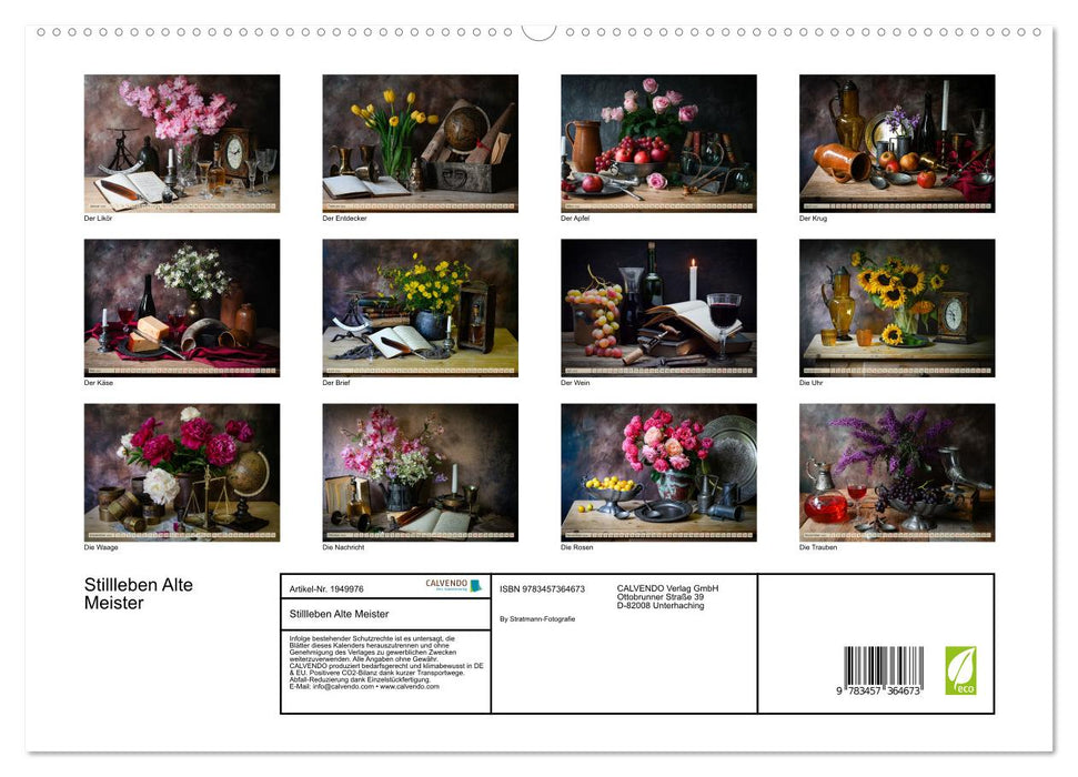Stillleben Alte Meister (CALVENDO Premium Wandkalender 2026)