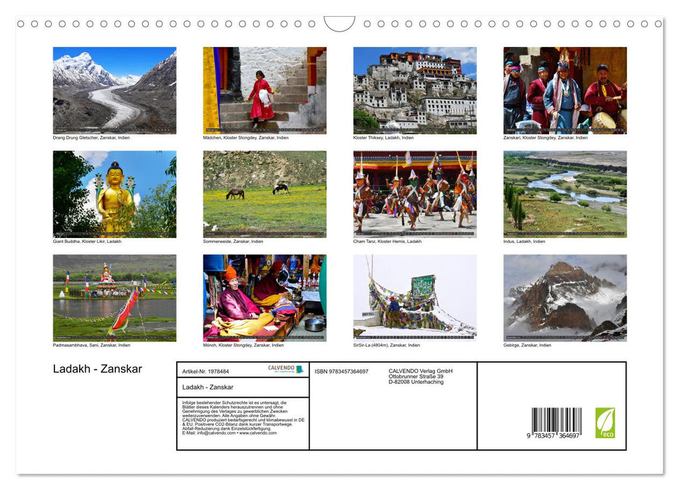 Ladakh - Zanskar (CALVENDO Wandkalender 2026)