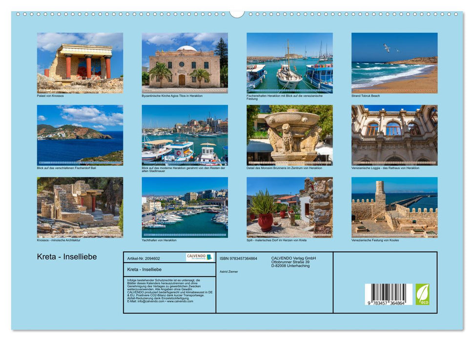 Kreta - Inselliebe (CALVENDO Premium Wandkalender 2026)