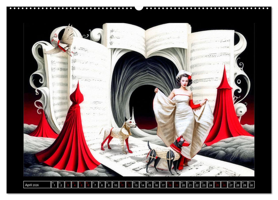 Surreale Partituren (CALVENDO Premium Wandkalender 2026)