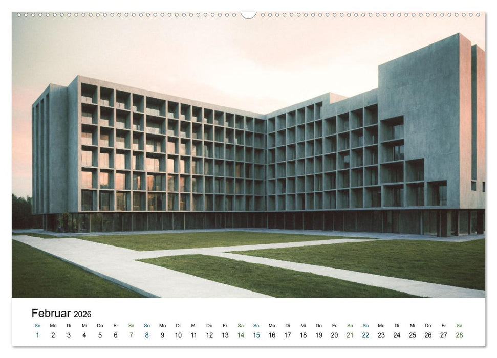 Einsamkeit in Architektur (CALVENDO Wandkalender 2026)
