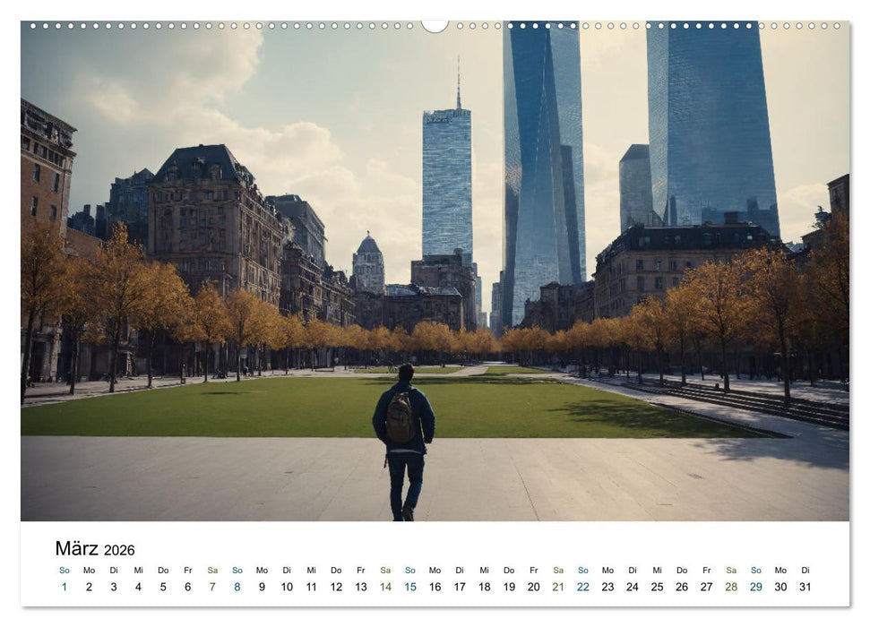 Einsamkeit in Architektur (CALVENDO Wandkalender 2026)