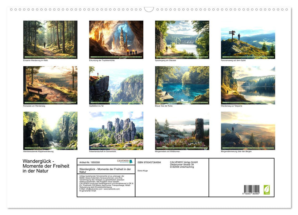 Wanderglück - Momente der Freiheit in der Natur (CALVENDO Wandkalender 2026)