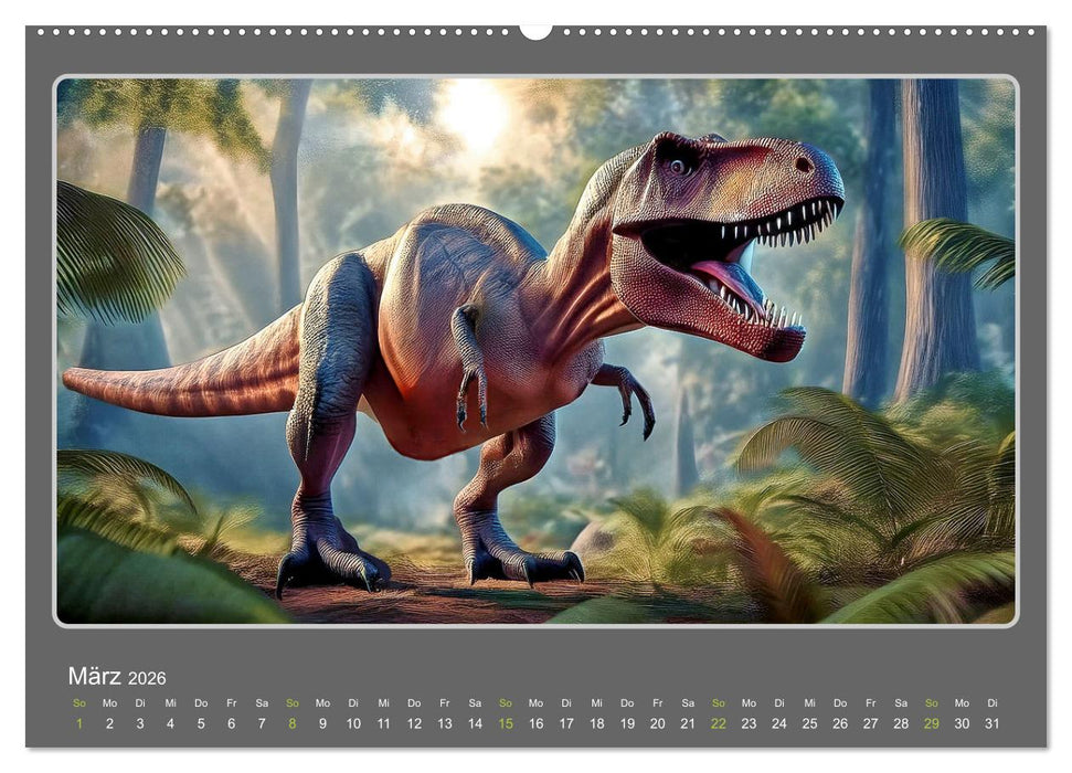 Riesenechsen der Urzeit (CALVENDO Wandkalender 2026)