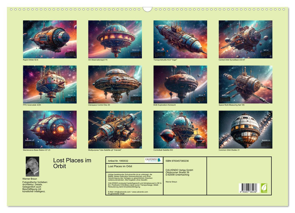 Lost Places im Orbit (CALVENDO Wandkalender 2026)