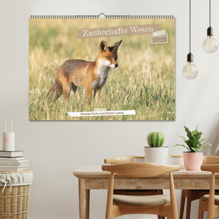 Zauberhafte Wesen - Reineke Fuchs und Meister Lampe (CALVENDO Wandkalender 2026)