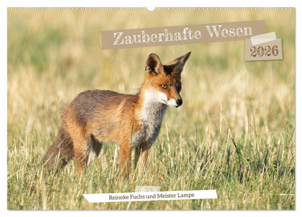 Zauberhafte Wesen - Reineke Fuchs und Meister Lampe (CALVENDO Wandkalender 2026)