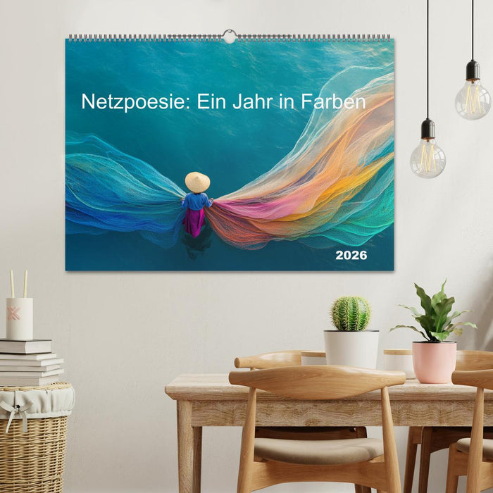 Netzpoesie: Ein Jahr in Farben (CALVENDO Wandkalender 2026)