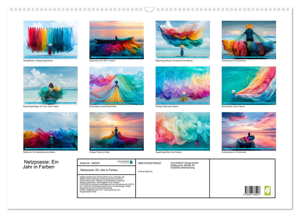 Netzpoesie: Ein Jahr in Farben (CALVENDO Wandkalender 2026)