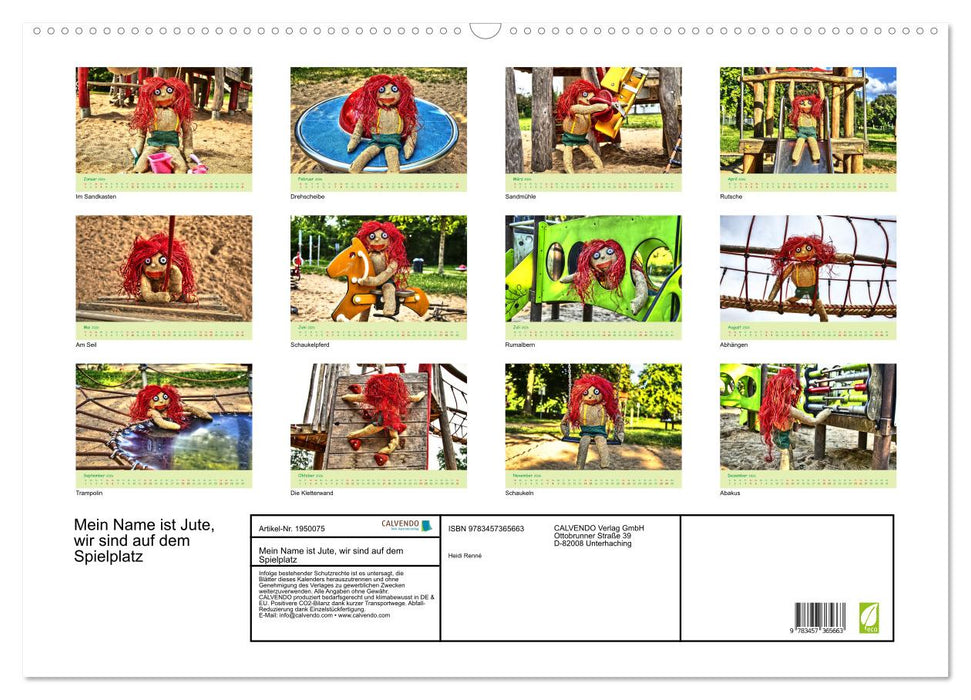 Mein Name ist Jute, wir sind auf dem Spielplatz (CALVENDO Wandkalender 2026)