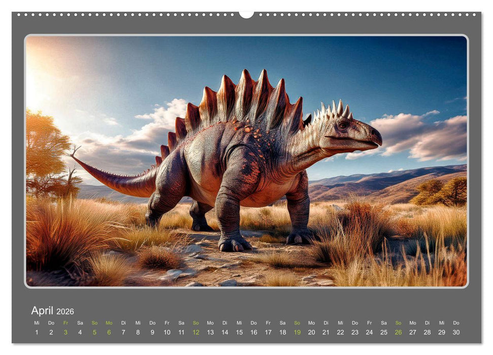 Riesenechsen der Urzeit (CALVENDO Premium Wandkalender 2026)