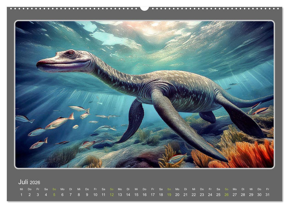 Riesenechsen der Urzeit (CALVENDO Premium Wandkalender 2026)