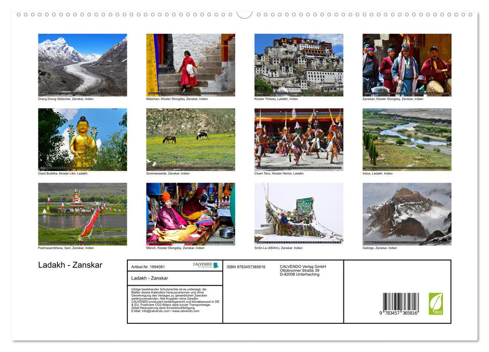 Ladakh - Zanskar (CALVENDO Premium Wandkalender 2026)