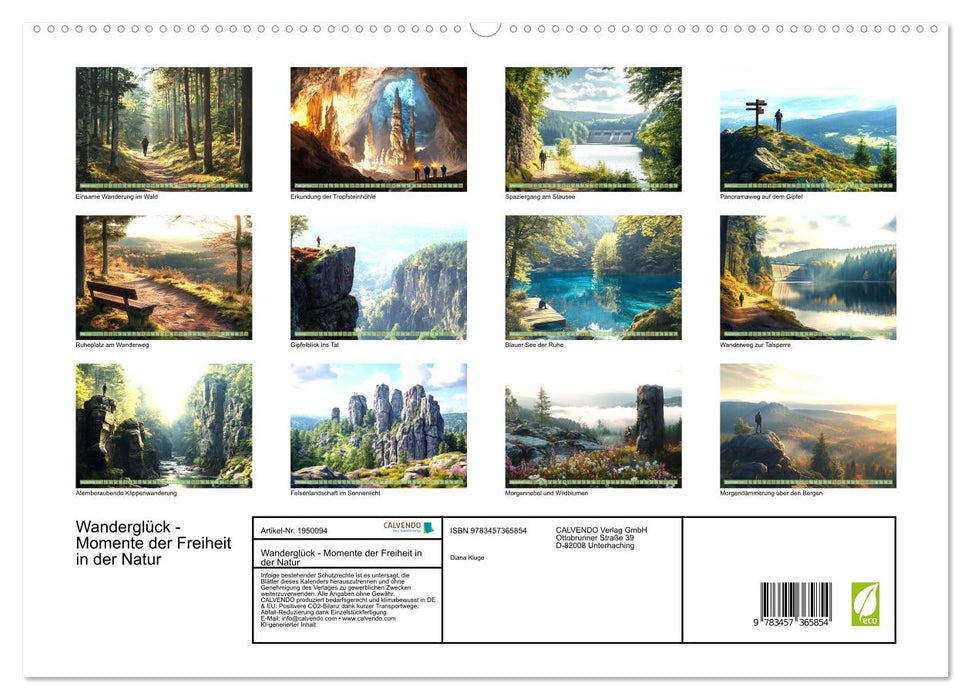 Wanderglück - Momente der Freiheit in der Natur (CALVENDO Premium Wandkalender 2026)
