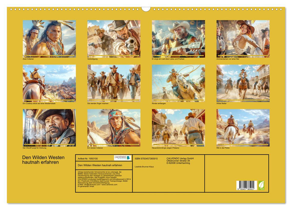 Den Wilden Westen hautnah erfahren (CALVENDO Wandkalender 2026)