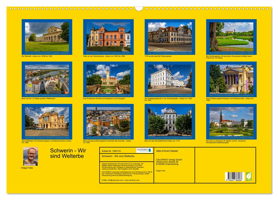 Schwerin - Wir sind Welterbe (CALVENDO Wandkalender 2026)