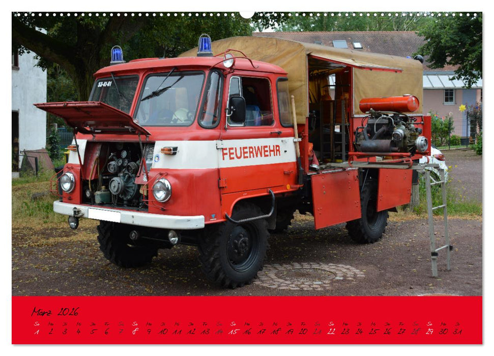 Einsatzfahrzeuge aus Ostdeutschland von 1961 bis heute (CALVENDO Premium Wandkalender 2026)