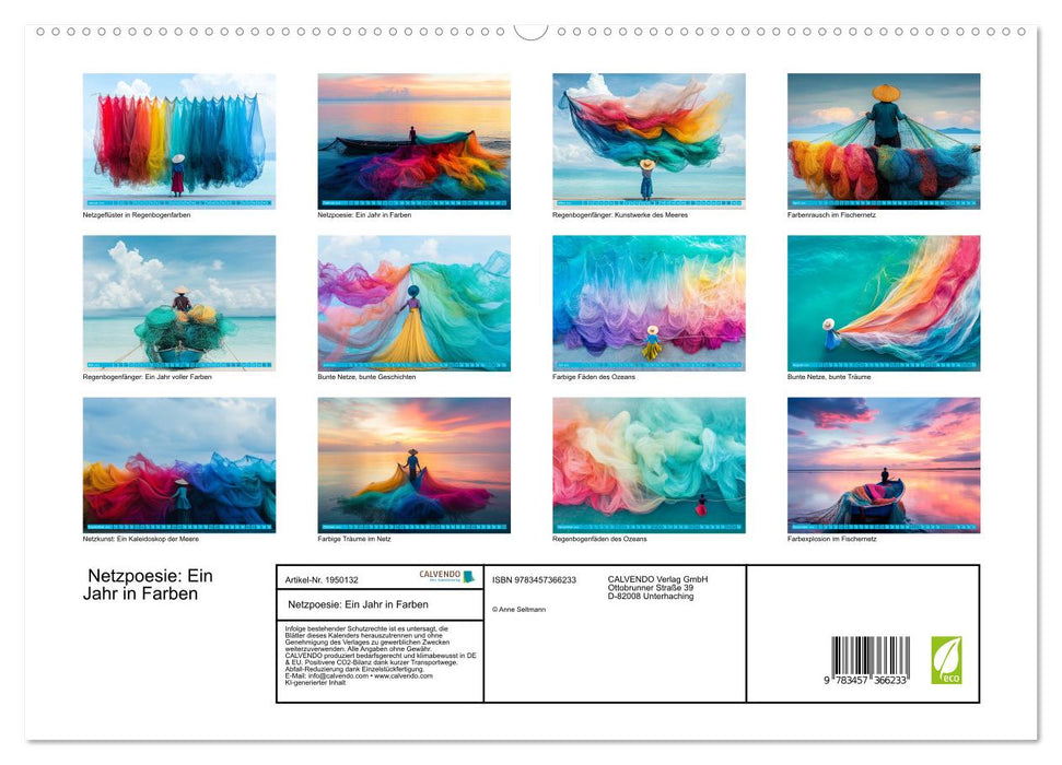 Netzpoesie: Ein Jahr in Farben (CALVENDO Premium Wandkalender 2026)