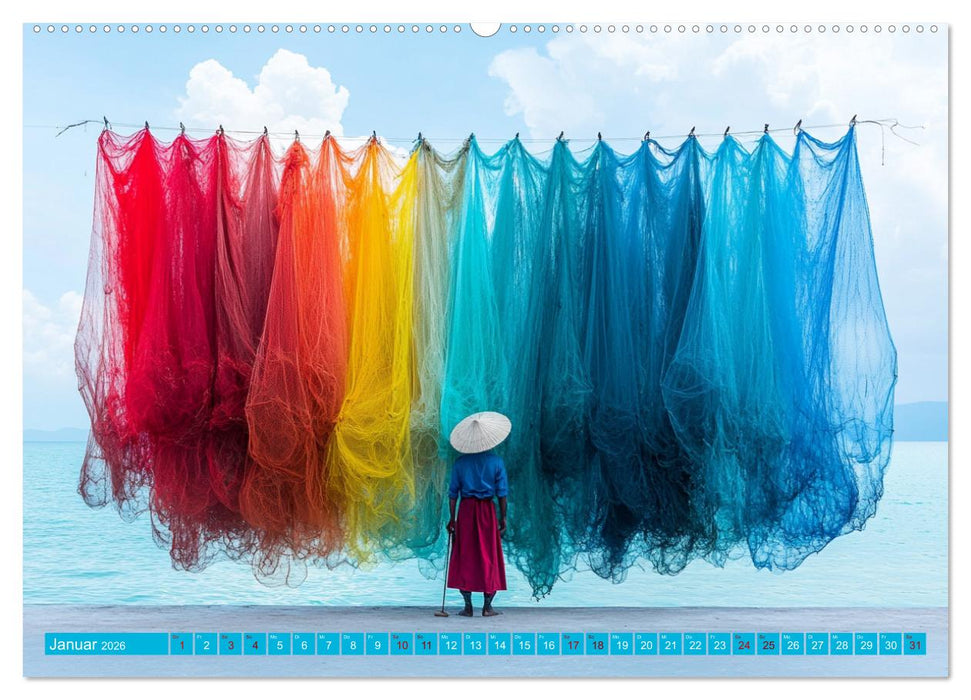 Netzpoesie: Ein Jahr in Farben (CALVENDO Premium Wandkalender 2026)