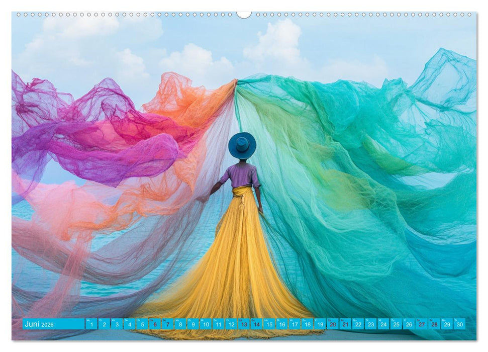 Netzpoesie: Ein Jahr in Farben (CALVENDO Premium Wandkalender 2026)