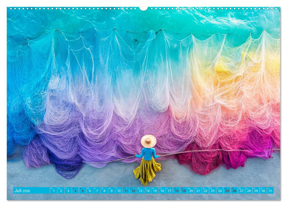 Netzpoesie: Ein Jahr in Farben (CALVENDO Premium Wandkalender 2026)