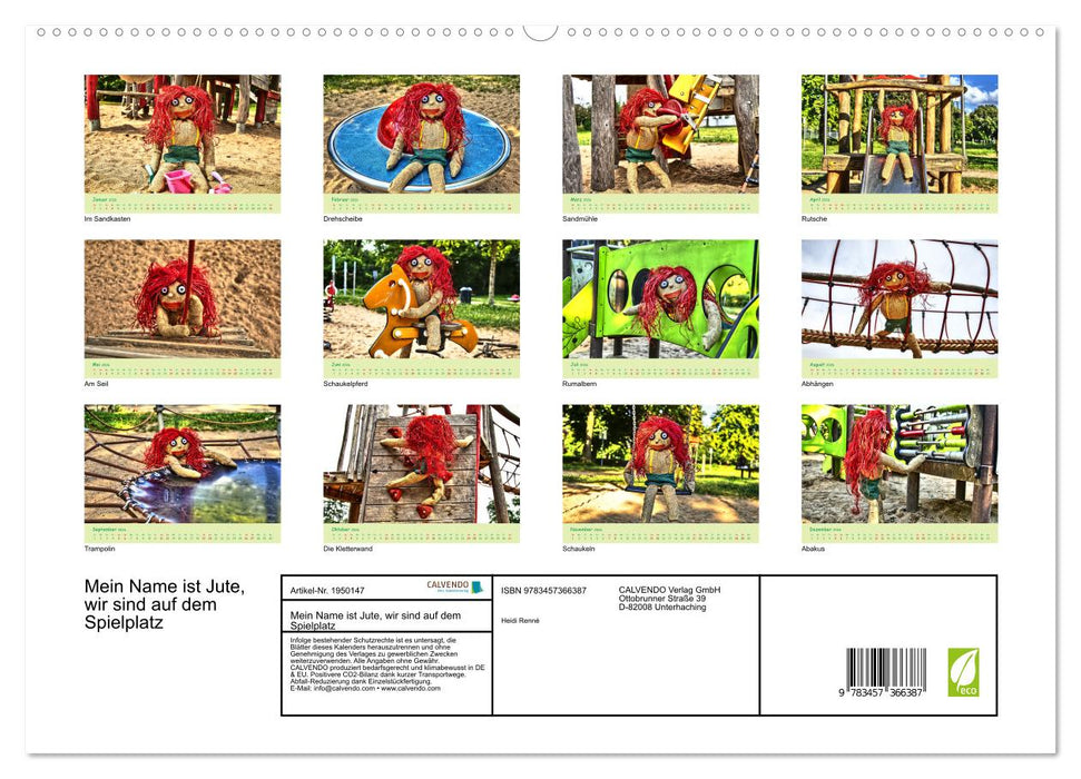 Mein Name ist Jute, wir sind auf dem Spielplatz (CALVENDO Premium Wandkalender 2026)
