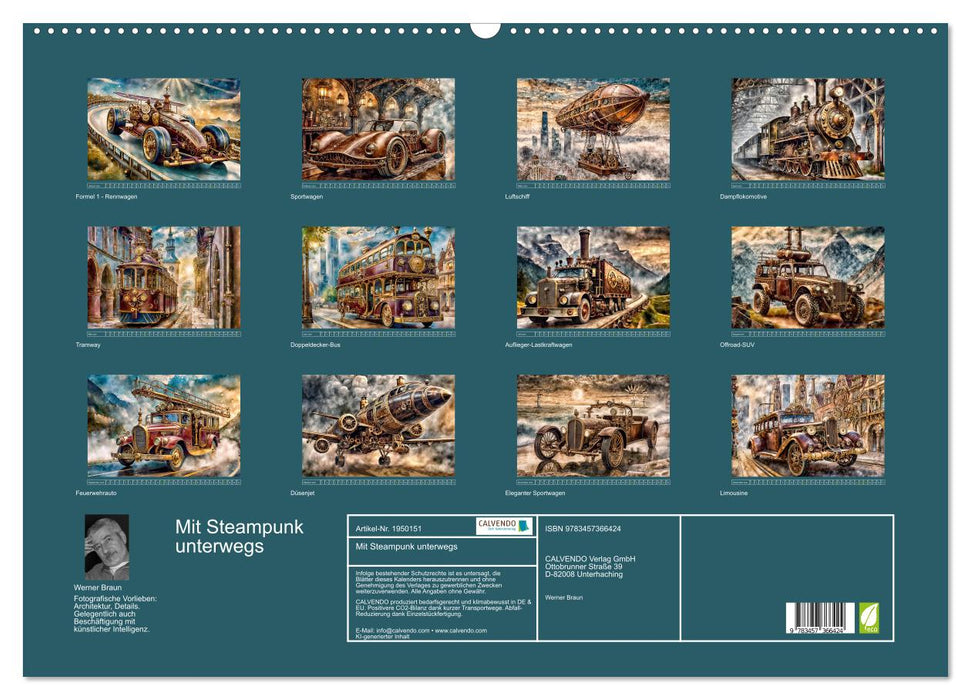 Mit Steampunk unterwegs (CALVENDO Wandkalender 2026)
