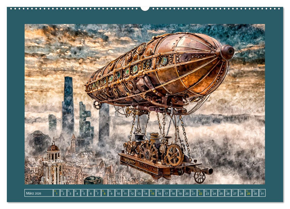 Mit Steampunk unterwegs (CALVENDO Wandkalender 2026)