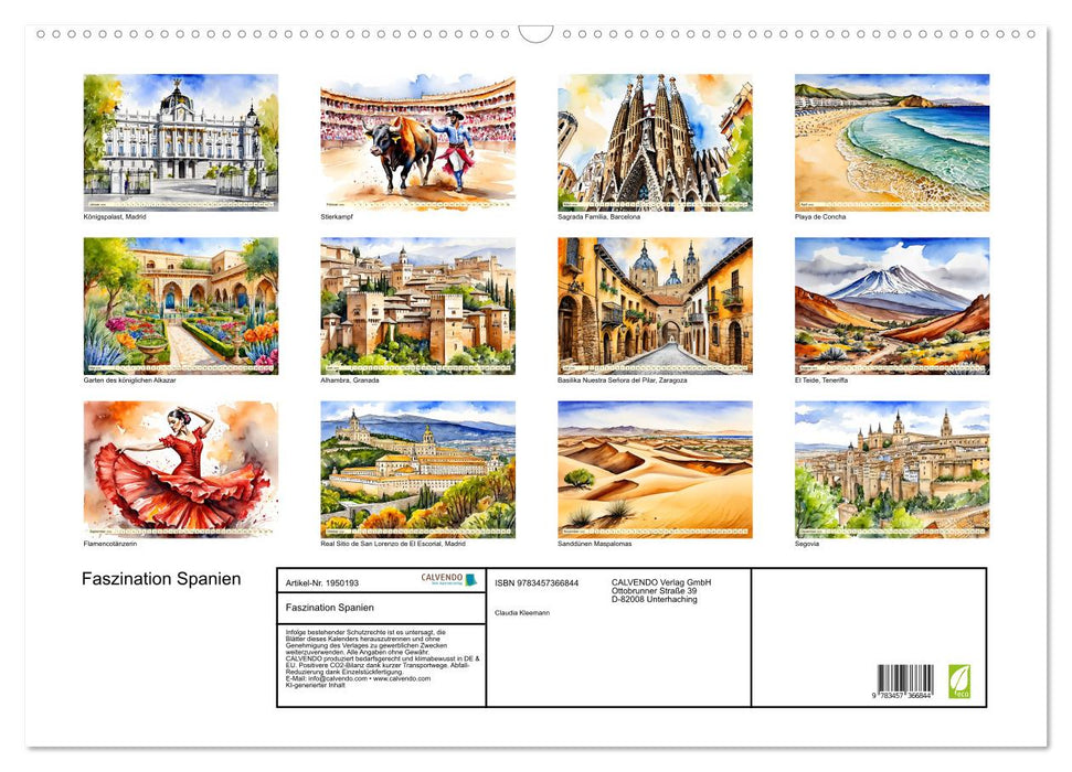 Faszination Spanien (CALVENDO Wandkalender 2026)