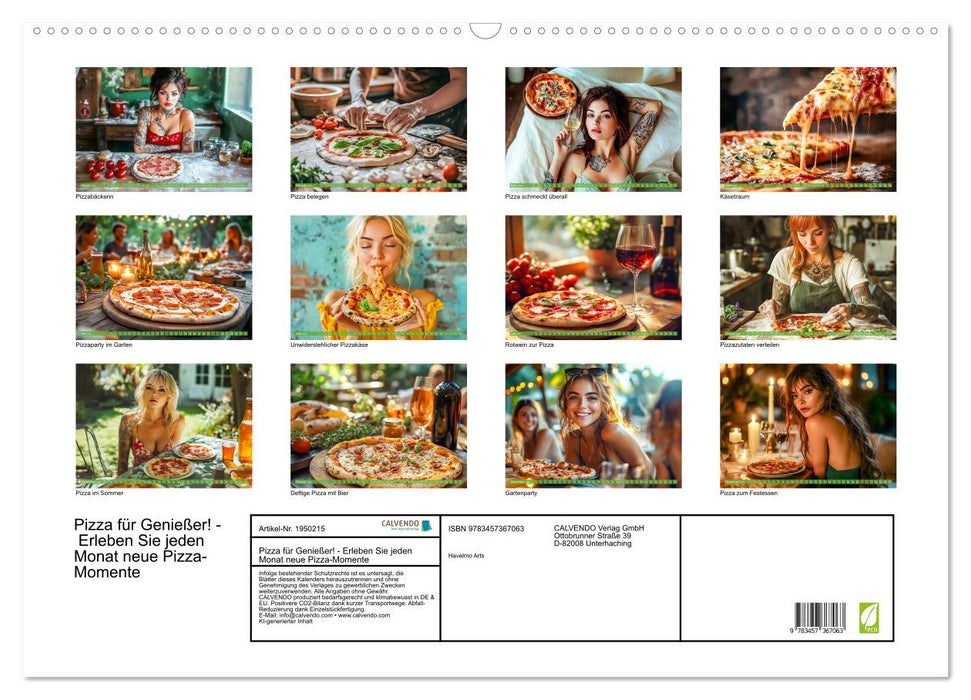 Pizza für Genießer! - Erleben Sie jeden Monat neue Pizza-Momente (CALVENDO Wandkalender 2026)