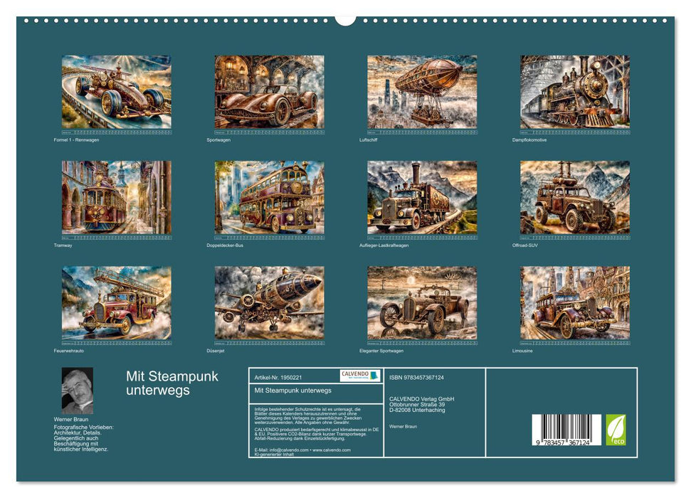 Mit Steampunk unterwegs (CALVENDO Premium Wandkalender 2026)