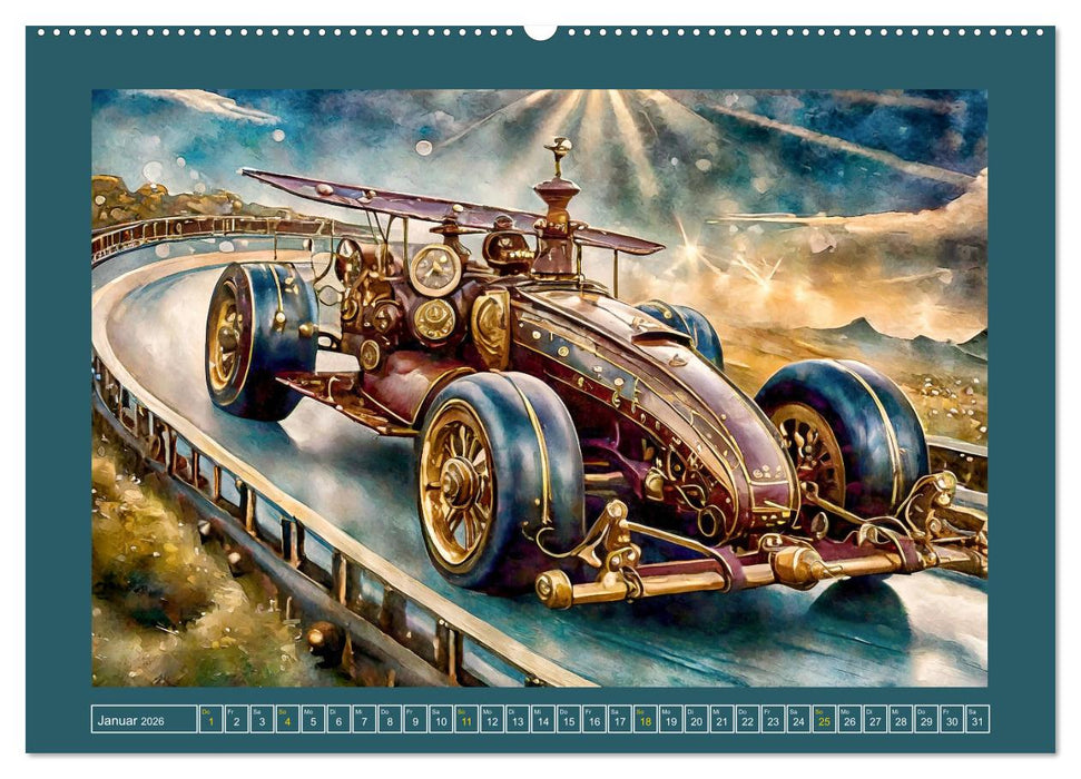 Mit Steampunk unterwegs (CALVENDO Premium Wandkalender 2026)